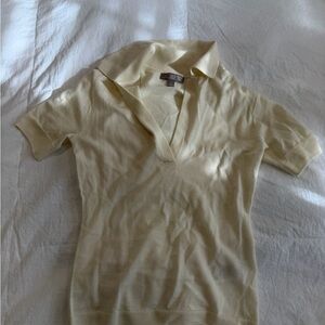 J. Crew Light Cream Polo Shirt